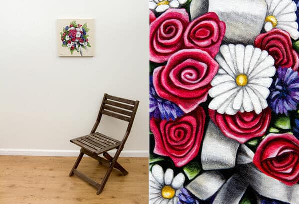 Painting bridal flowers