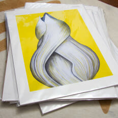 Yellow Reverse Closed Tulip - print