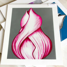 Pink Closed Tulip - print
