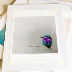Pretty Birdy on a Wire - print