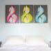 Pink Closed Tulip, Closed Tulip III, Turquoise Closed Tulip - originals