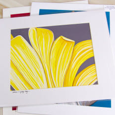 Petals in Gray Sky - print
