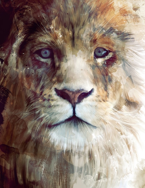 Lion // Majesty illustration by Amy Hamilton