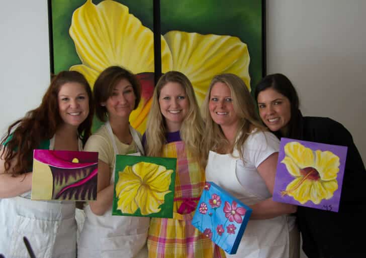 Cocktails and Canvases - April 6 - group shot