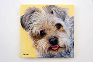 Mosby’s Portrait – original pet portrait Pet portrait of a french bulldog by artist Erica Eriksdotter