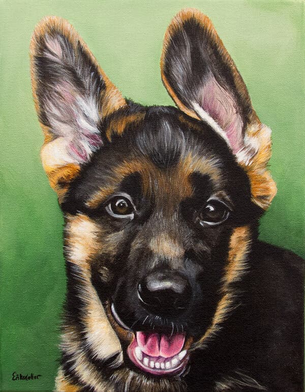 Sam's Portrait - original pet portrait