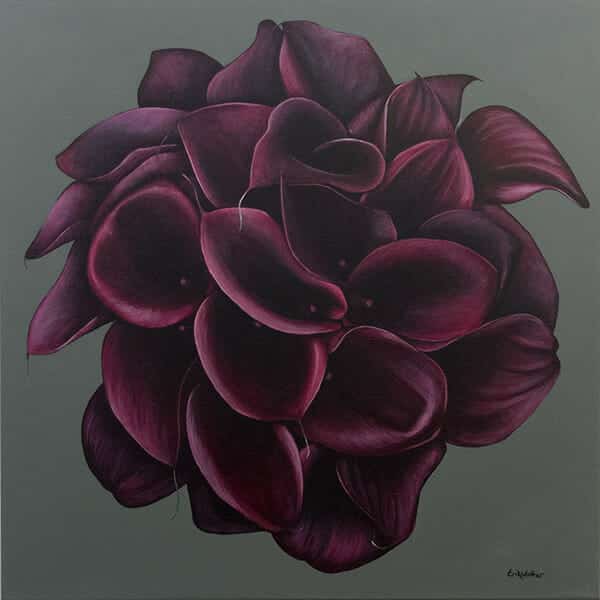 Sandra’s Bridal Bouquet – original painting Sandra's bridal bouquet painting - original acrylic by Erica Eriksdotter of Studio Eriksdotter. A unique way of preserving your wedding bouquet flowers.