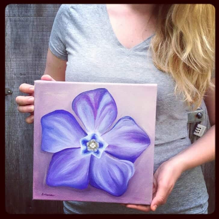 Erica with Periwink-Wink, original painting