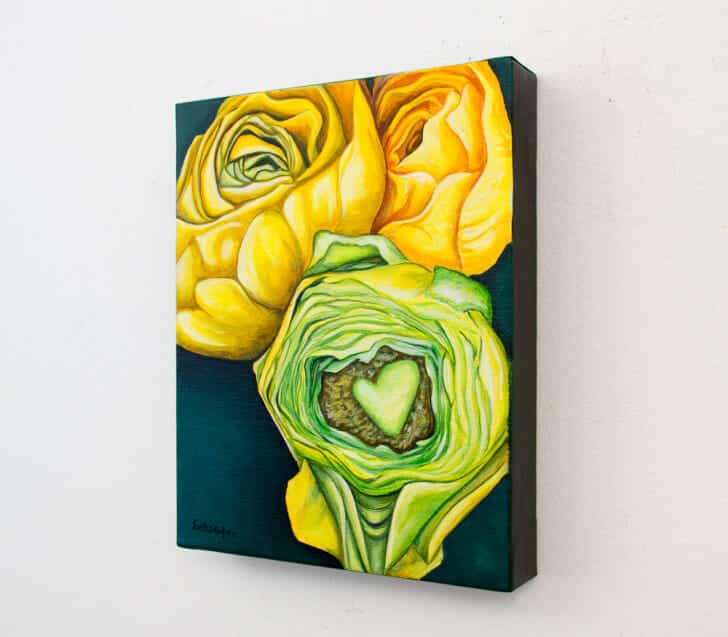Yellow Ranunculus - Spring Art Auction 2013 - right