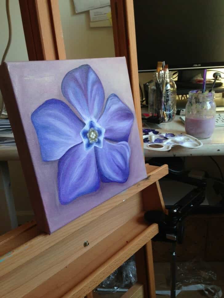 Periwink-Wink, original painting in progress