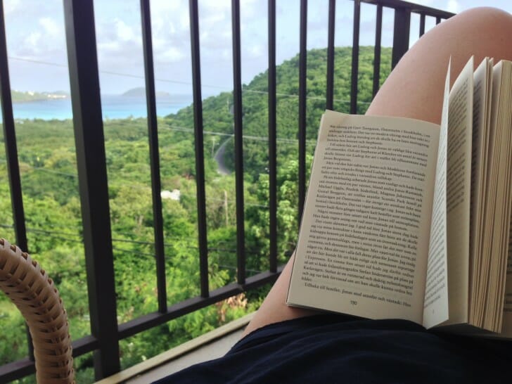 Book on the balcony