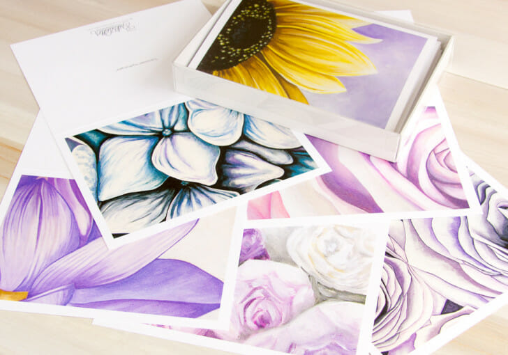 Shades of Purple notecards
