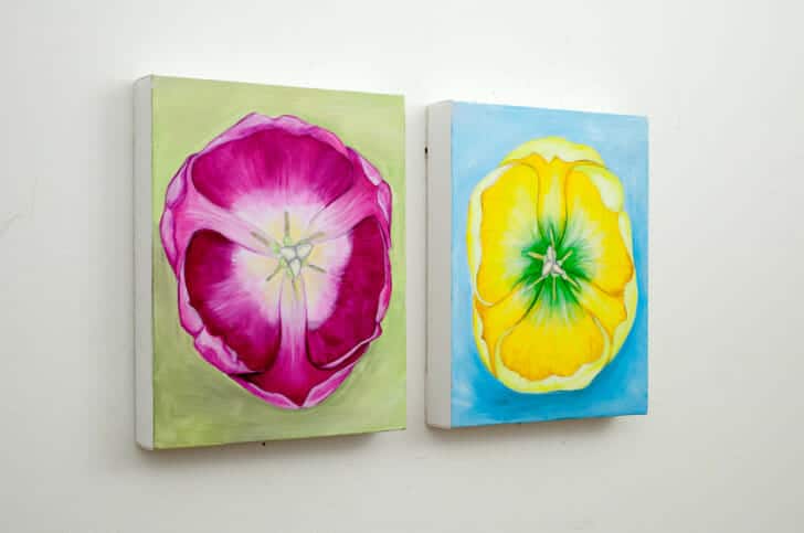 Fruity Tulips - original field sketches, left