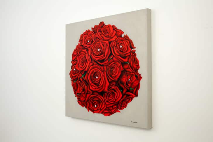 Linn's Bridal Bouquet - original painting by Erica Eriksdotter