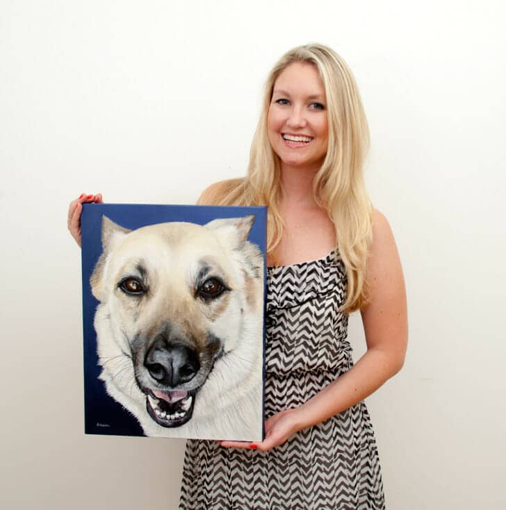 Erica and Sasha - original pet portrait by Erica Eriksdotter
