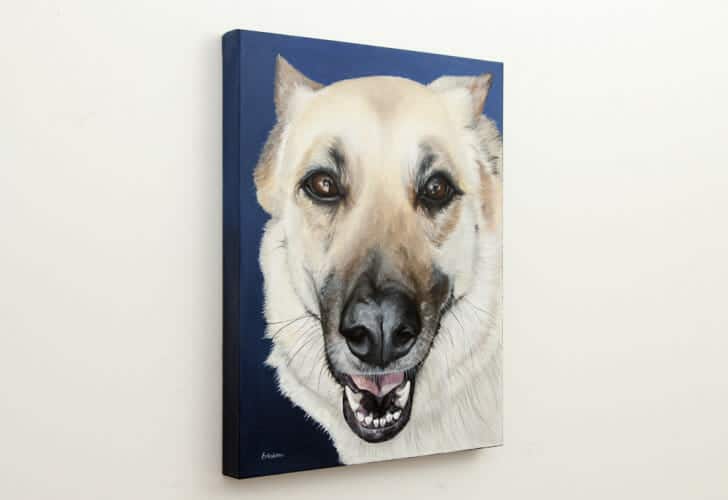 Sasha's Portrait - original painting by Erica Eriksdotter, left