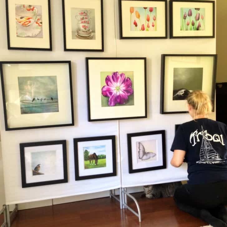 Erica and the art wall