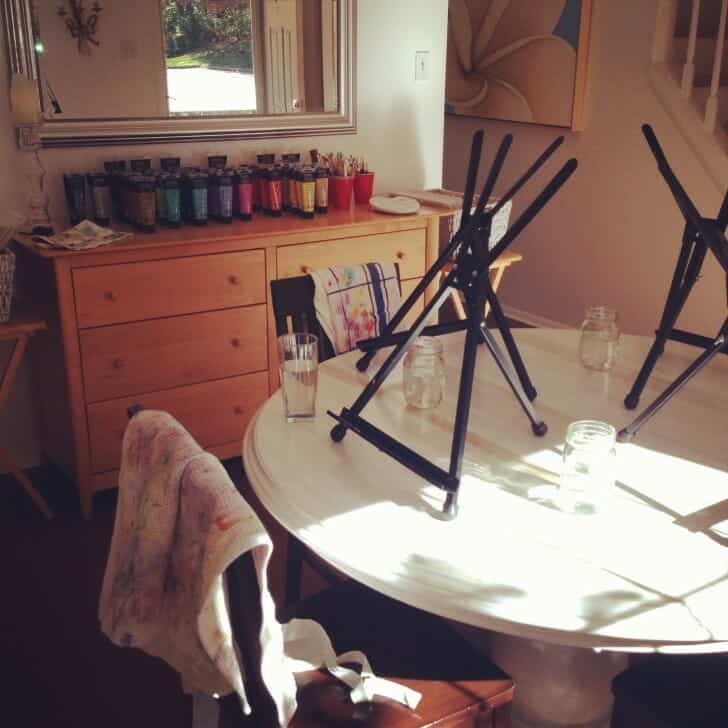 Prepping for Cocktails & Canvases Nov. 4, 2013