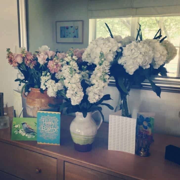 Birthday flowers from Casey