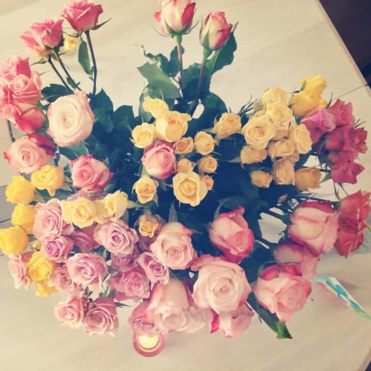 Birthday flowers from Casey
