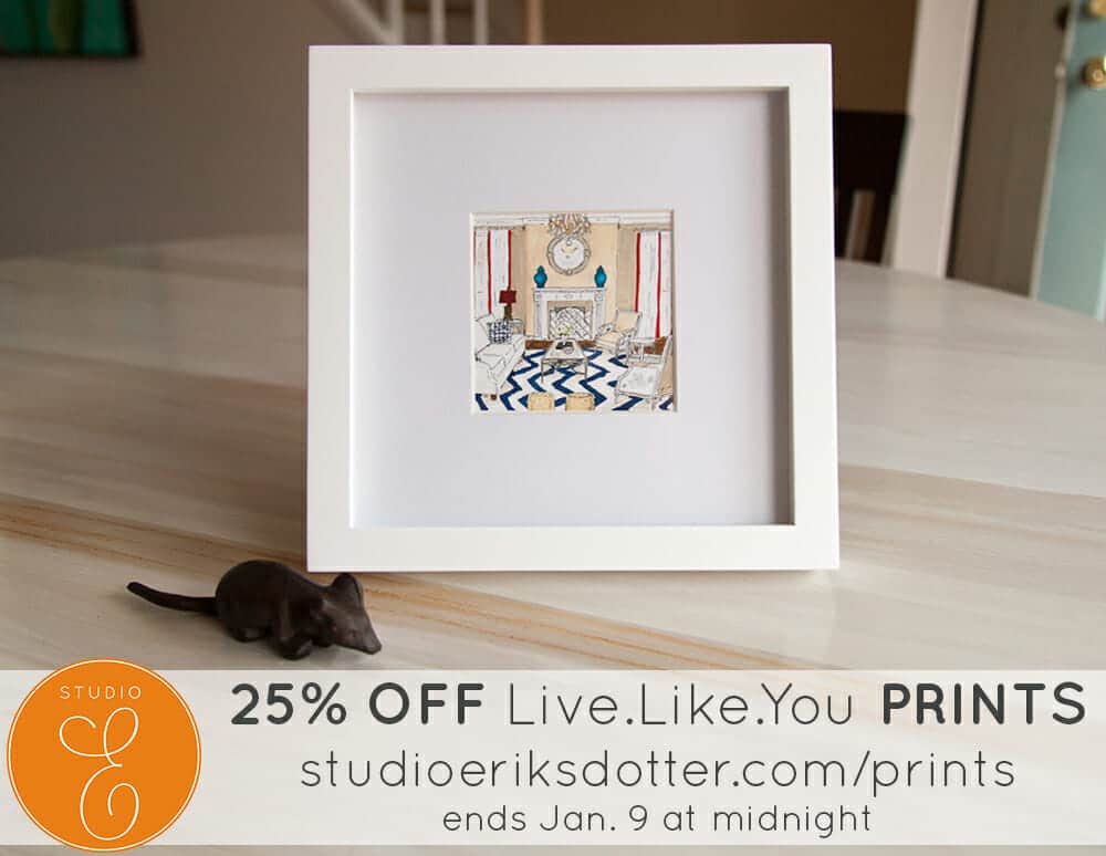 LiveLikeYou Prints - rendering and design by Jill Sorensen and watercoloring by Erica Eriksdotter