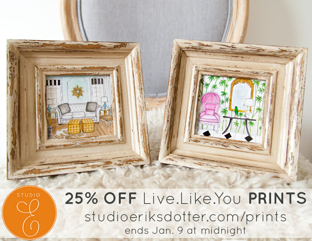 LiveLikeYou Prints - rendering and design by Jill Sorensen and watercoloring by Erica Eriksdotter