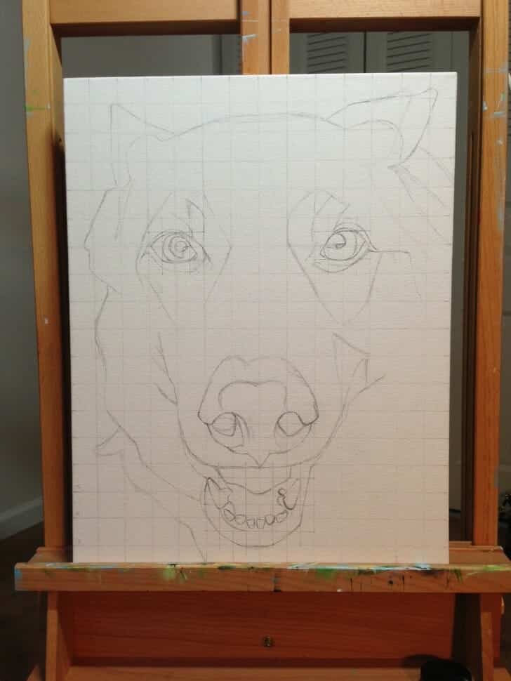 Sasha pet portrait in progress 1 aug 2013