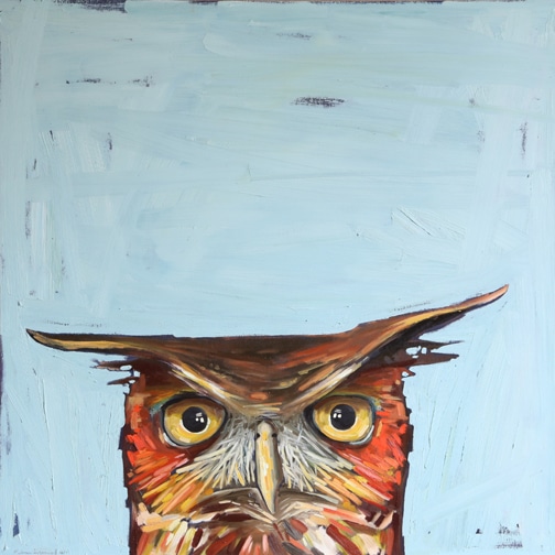 Earl - 30x30 inches, oil on board by Melissa Townsend