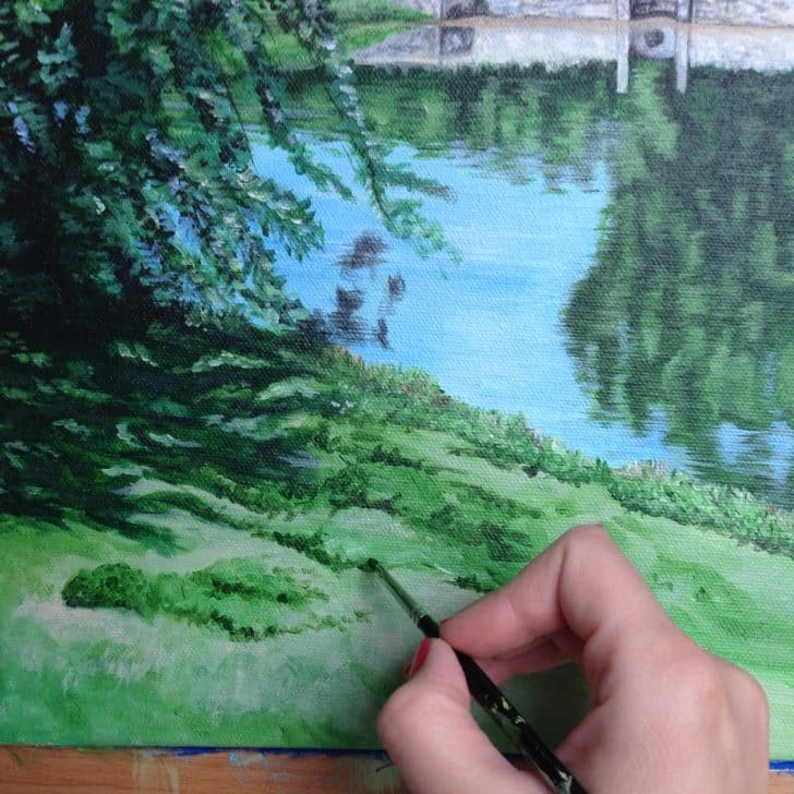 Evans Farm, original acrylic painting by Erica Eriksdotter