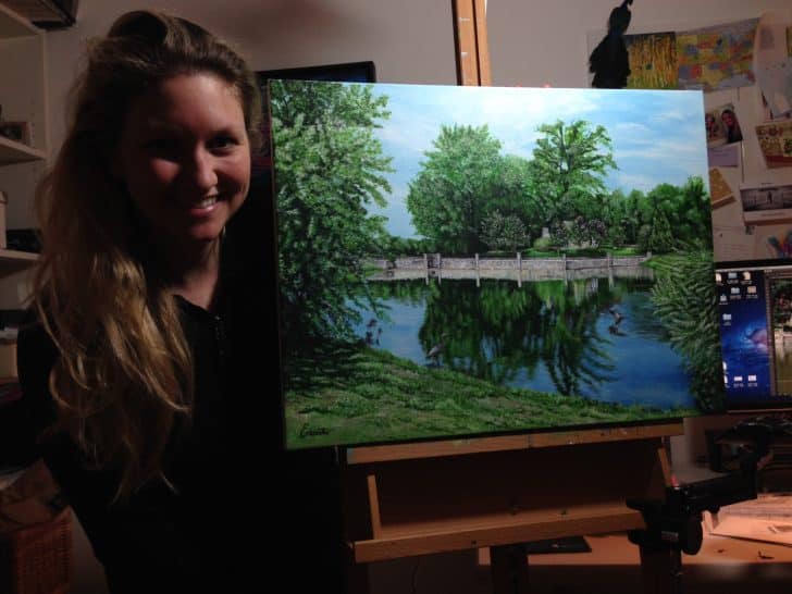 Evans Farm, original acrylic by Erica Eriksdotter