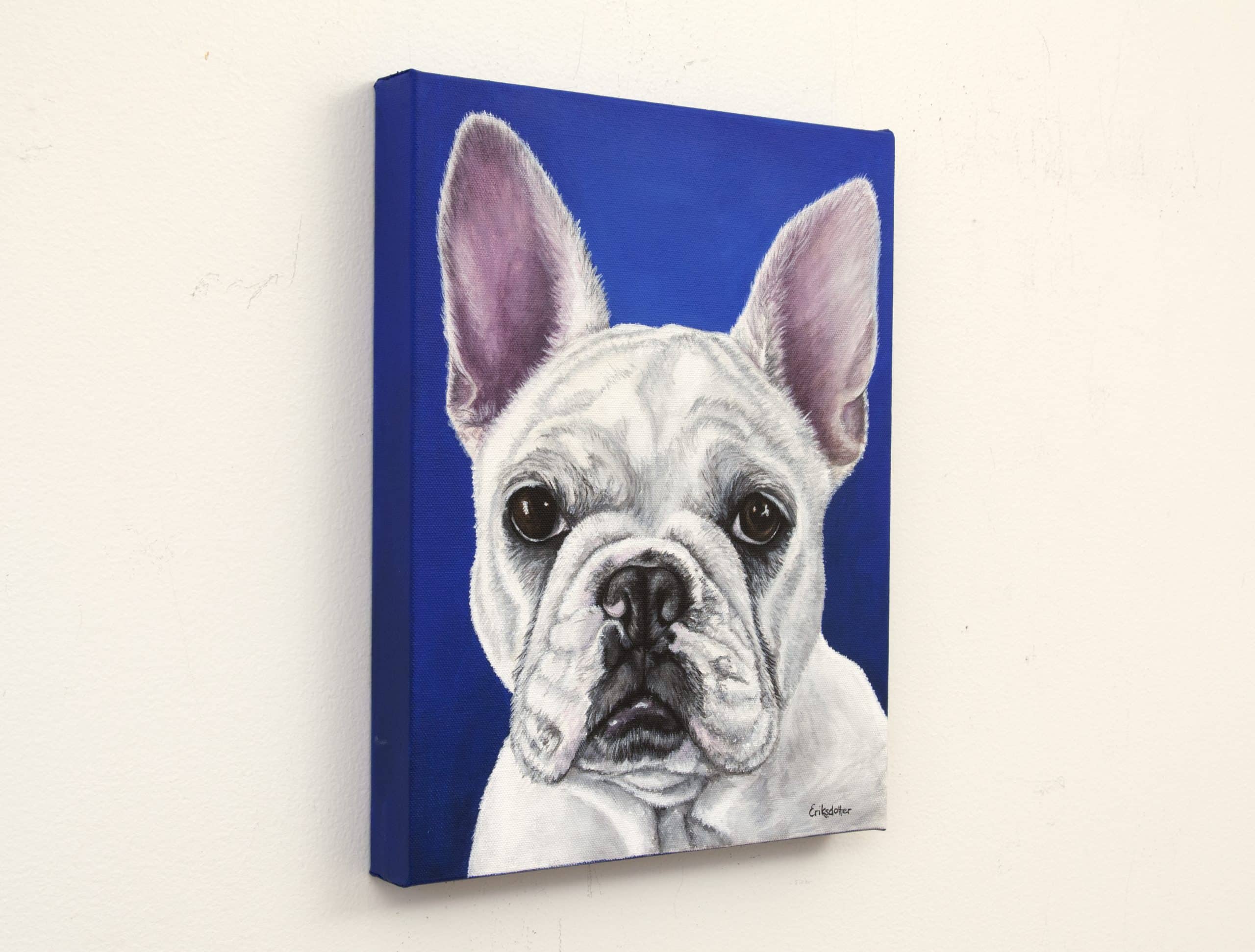 french bulldog acrylic painting