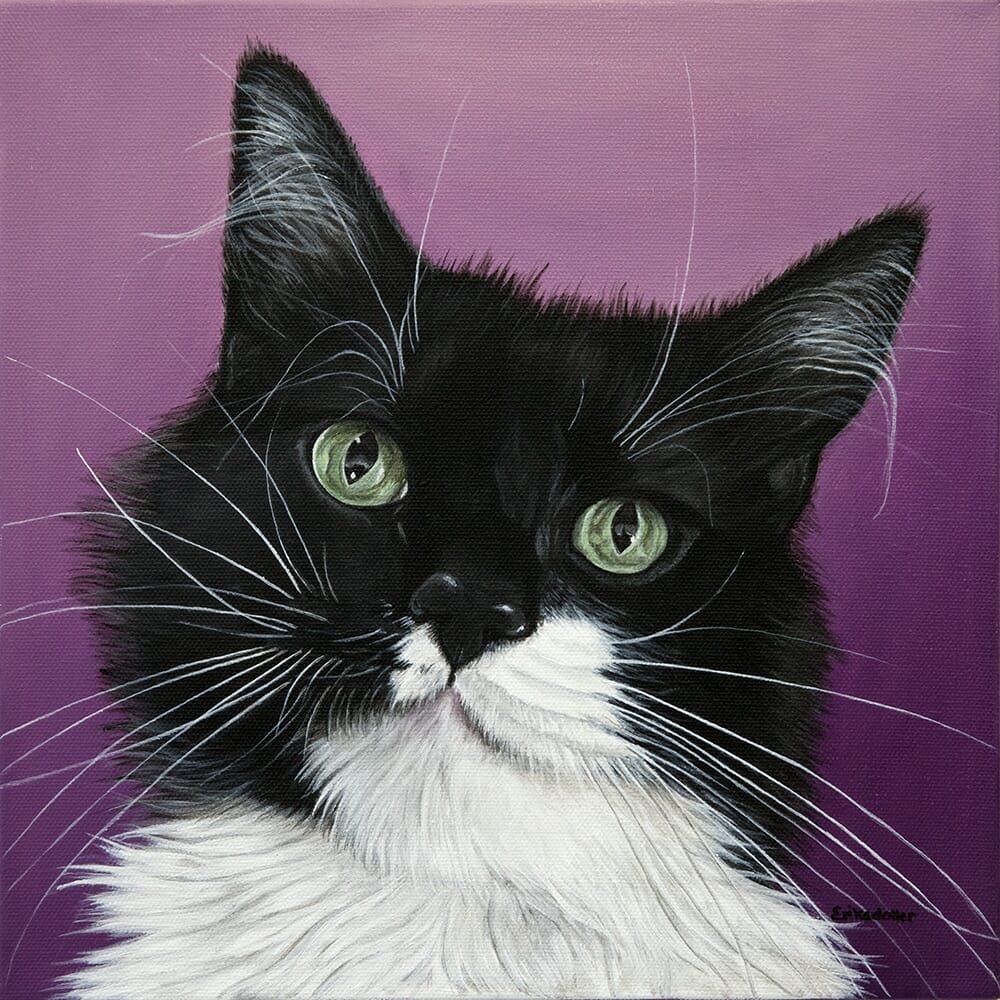 Pashy's Pet Portrait - original painting by Erica Eriksdotter of Studio Eriksdotter