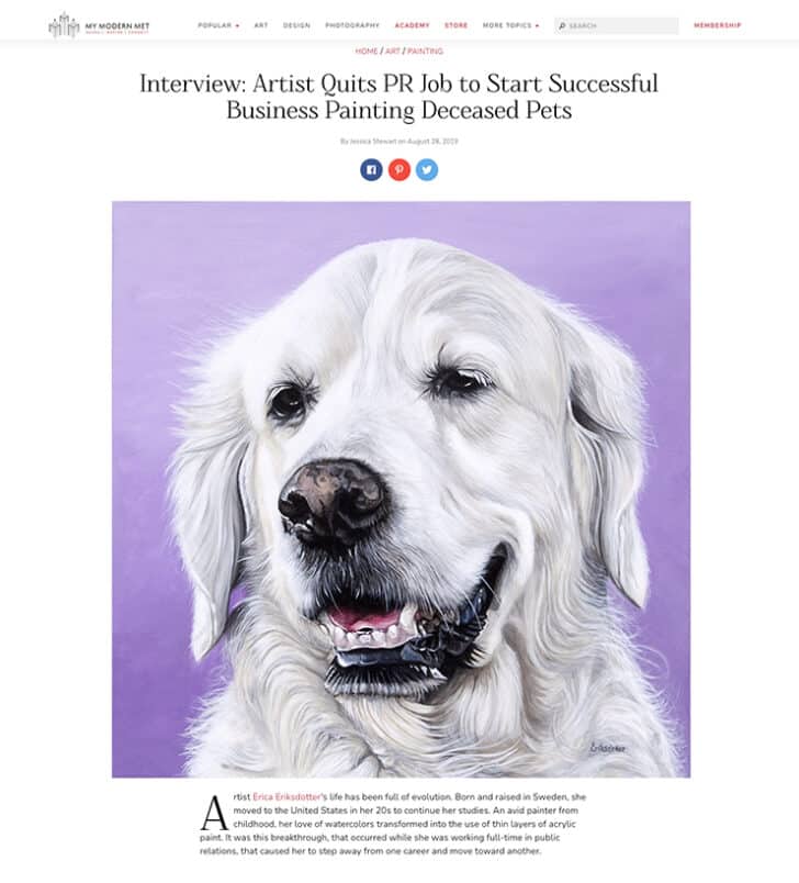 Interview with Erica Eriksdotter on My Modern Met